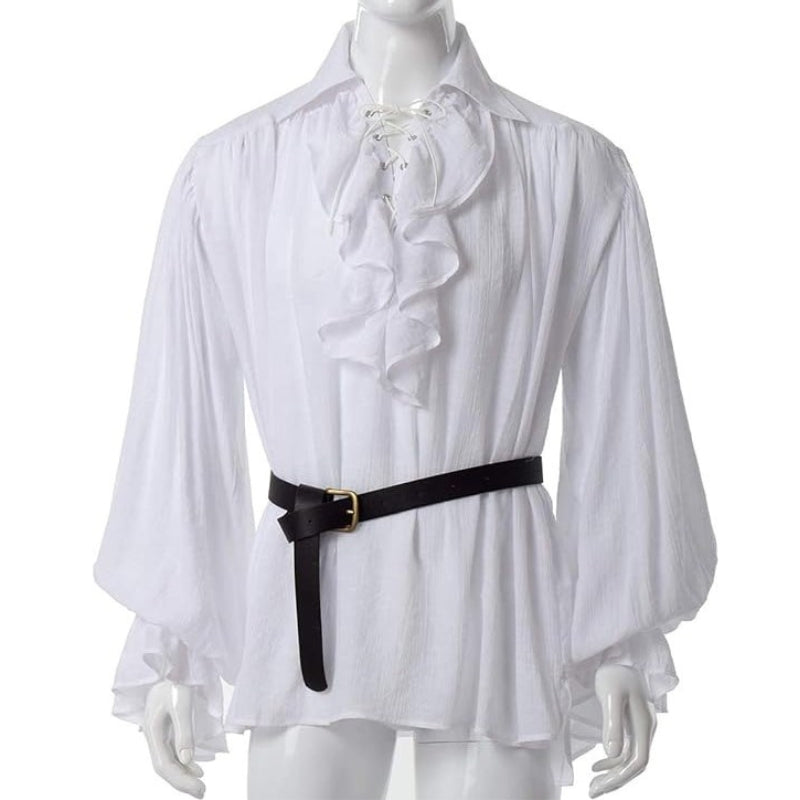 Chemise homme style steampunk en blanc