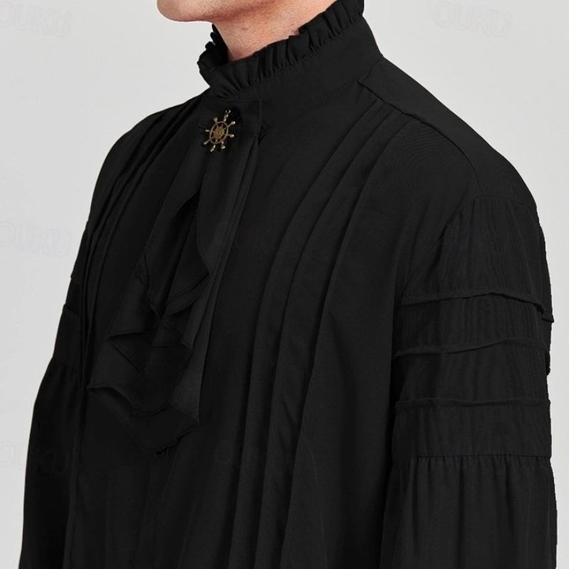 Chemise homme victorienne avec col jabot