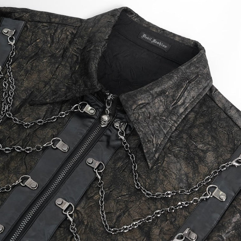 Chemise marron au style steampunk