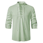 Chemise masculine à encolure lacée