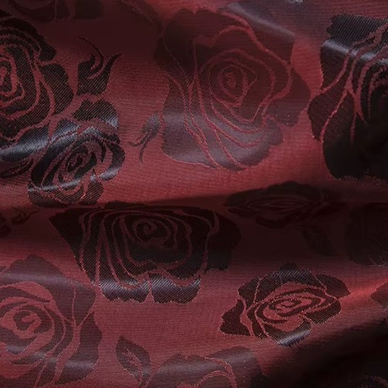 Chemise masculine rouge à motif floral