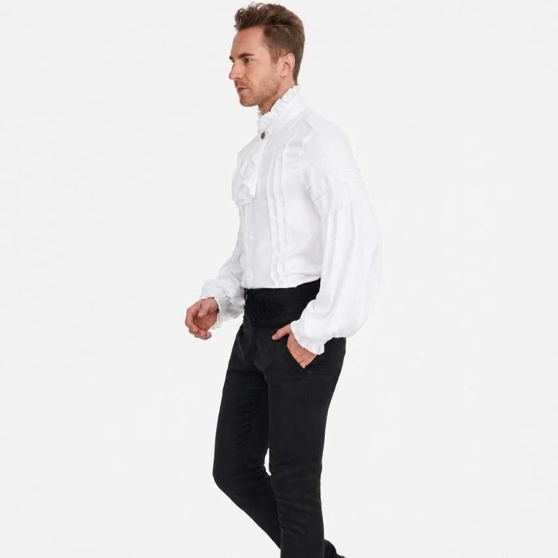 Chemise masculine steampunk dotée d’un jabot