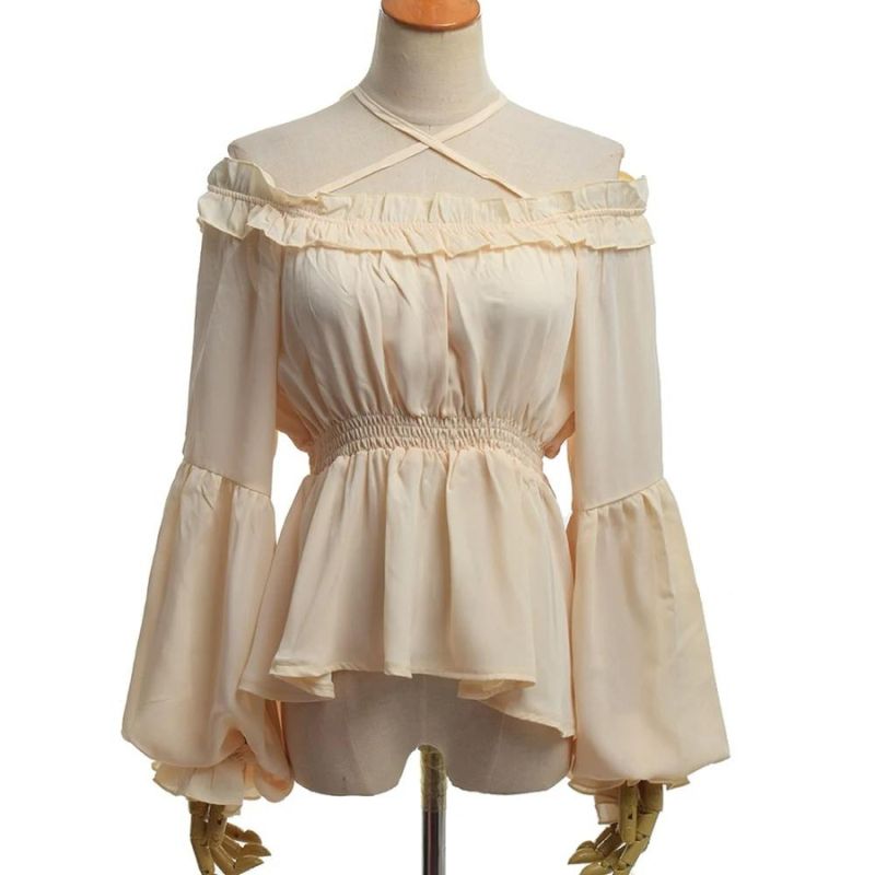 Chemise médiévale femme à manches évasées