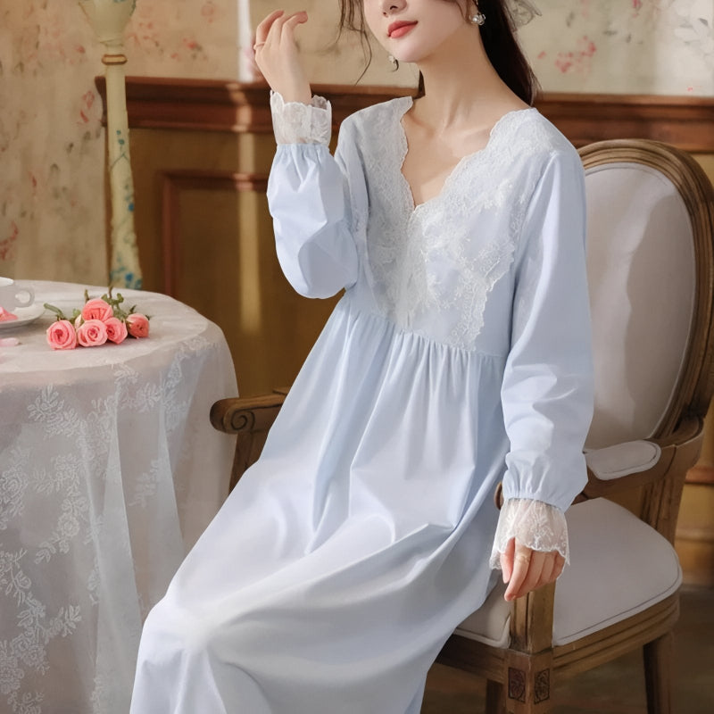 Chemise nocturne romantique de style victorien