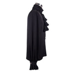 Chemise noire homme ornée d’un jabot