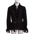 Chemise noire homme style steampunk
