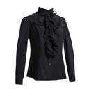 Chemise noire pour femme au style steampunk