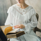 Chemise pour femme d'inspiration victorienne pour la nuit