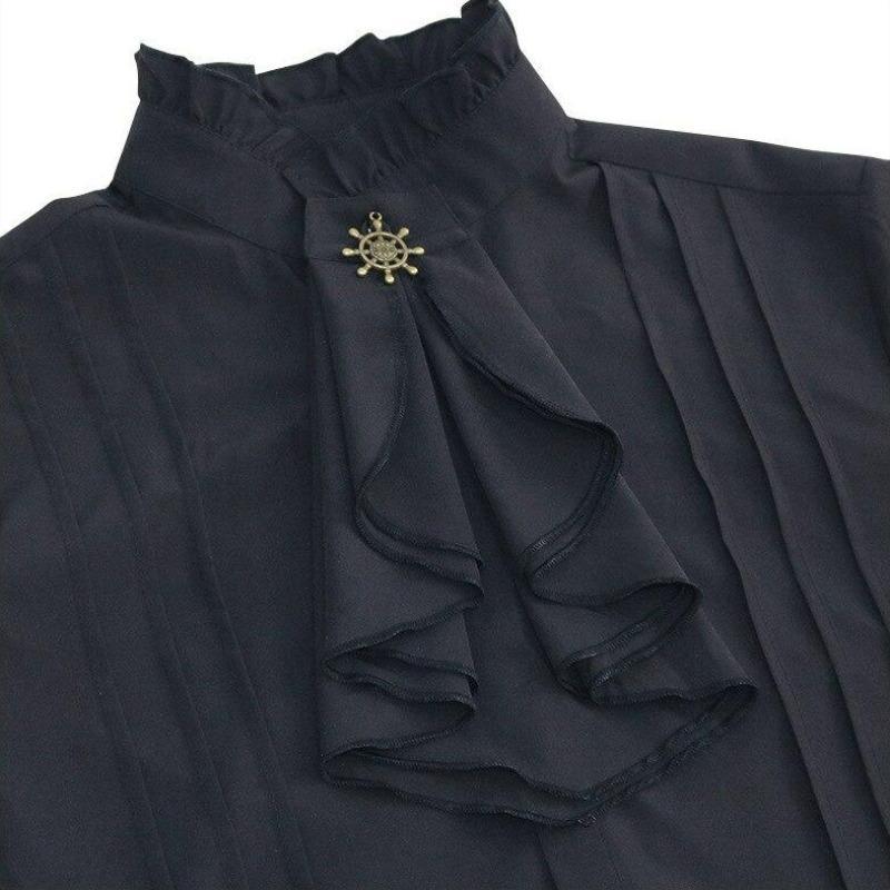 Chemise pour homme à col jabot victorien