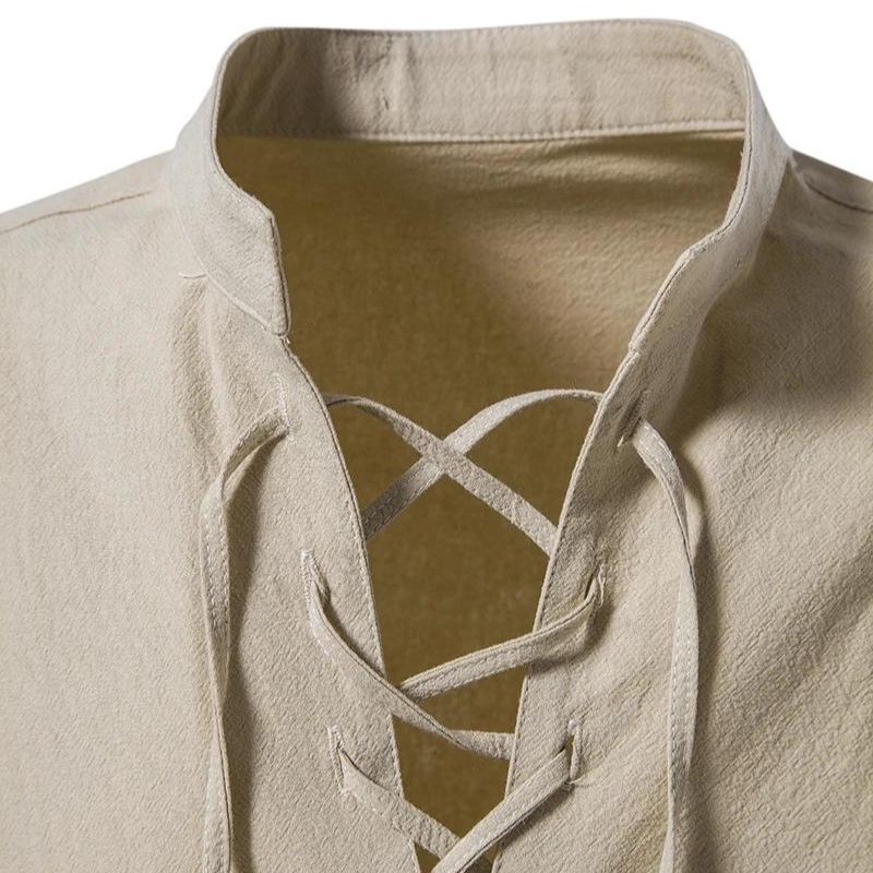 Chemise pour homme à col lacé