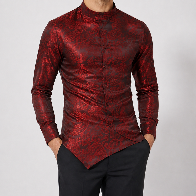 Chemise pour homme à coupe asymétrique