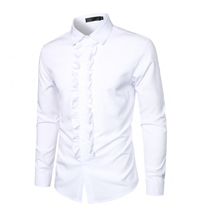 Chemise pour homme ornée d’un volant