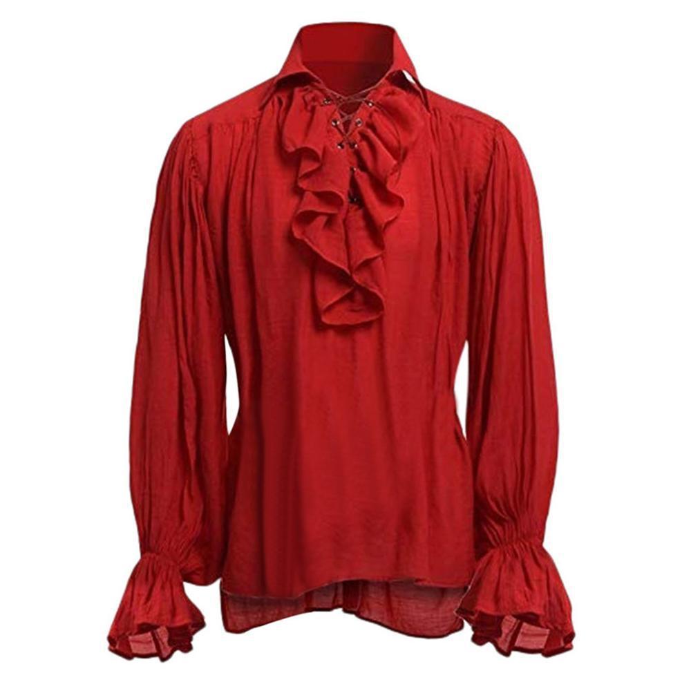 Chemise pour homme steampunk rouge