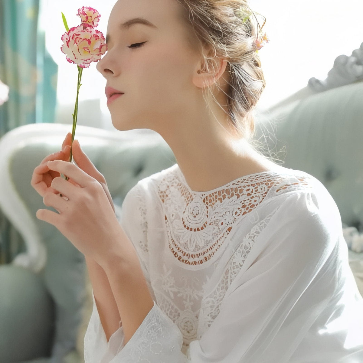 Chemise pour la nuit de style victorien