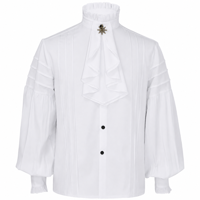 Chemise steampunk à jabot pour homme