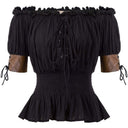 Chemise steampunk aux épaules dénudées