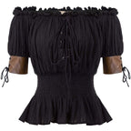 Chemise steampunk aux épaules dénudées
