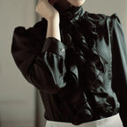 Chemise steampunk noire pour femme