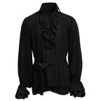 Chemise steampunk noire pour homme