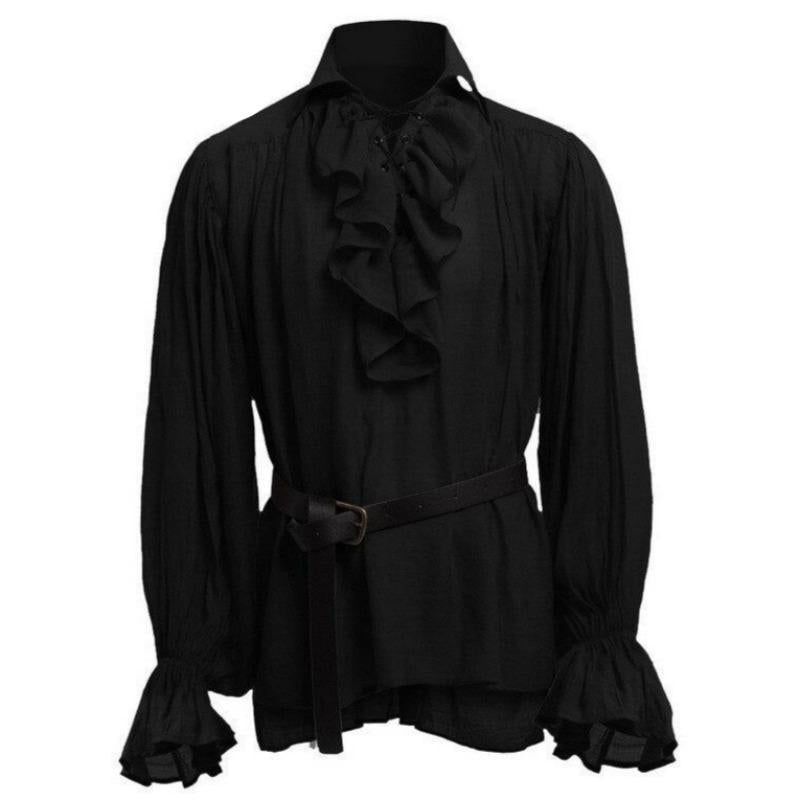 Chemise steampunk noire pour homme