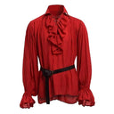 Chemise steampunk rouge pour homme
