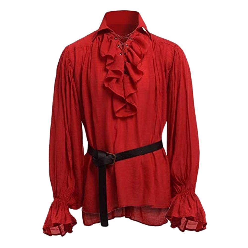 Chemise steampunk rouge pour homme
