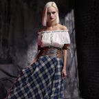 Chemise style steampunk avec épaules dénudées