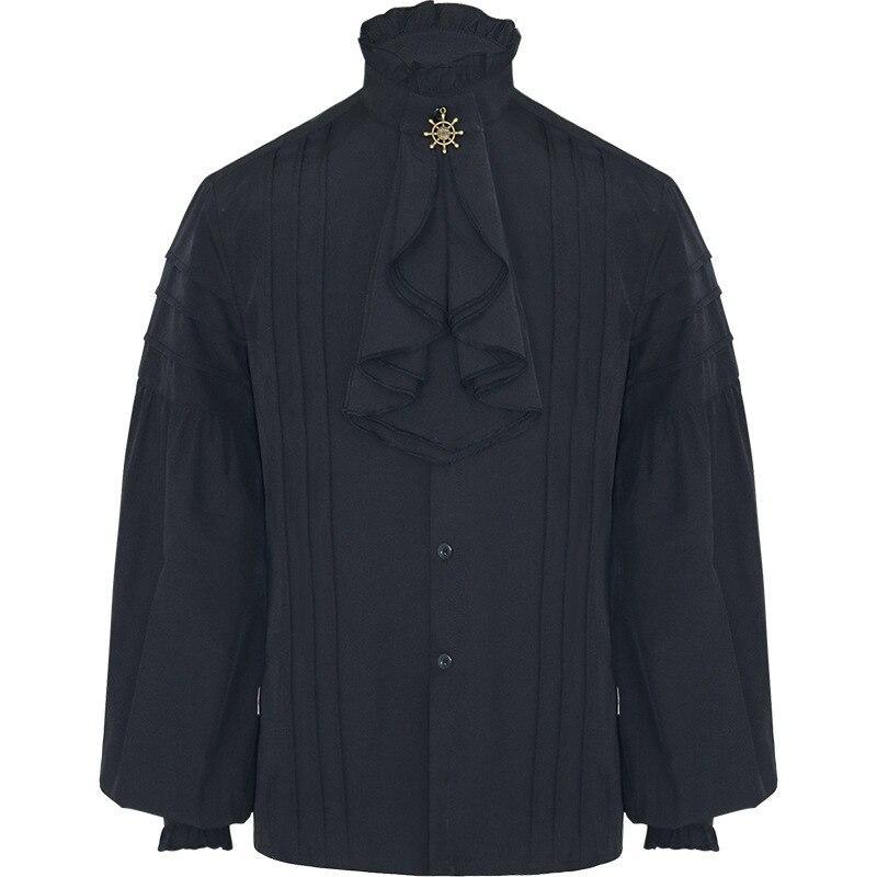 Chemise victorienne à col jabot pour homme