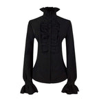 Chemise victorienne à volant pour femme