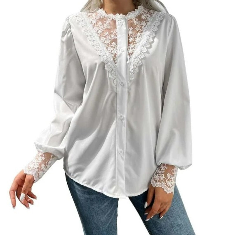 Chemise victorienne de couleur blanche