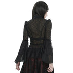 Chemisier à jabot de style gothique pour femme
