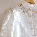 Chemisier dentelle doté d'un col victorien