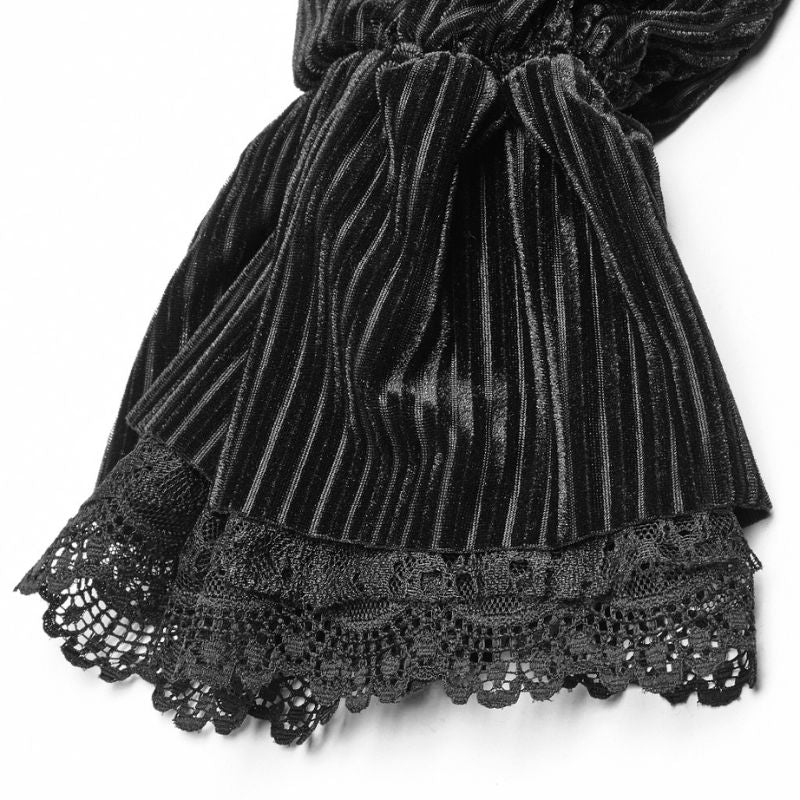Chemisier femme à rayures style steampunk
