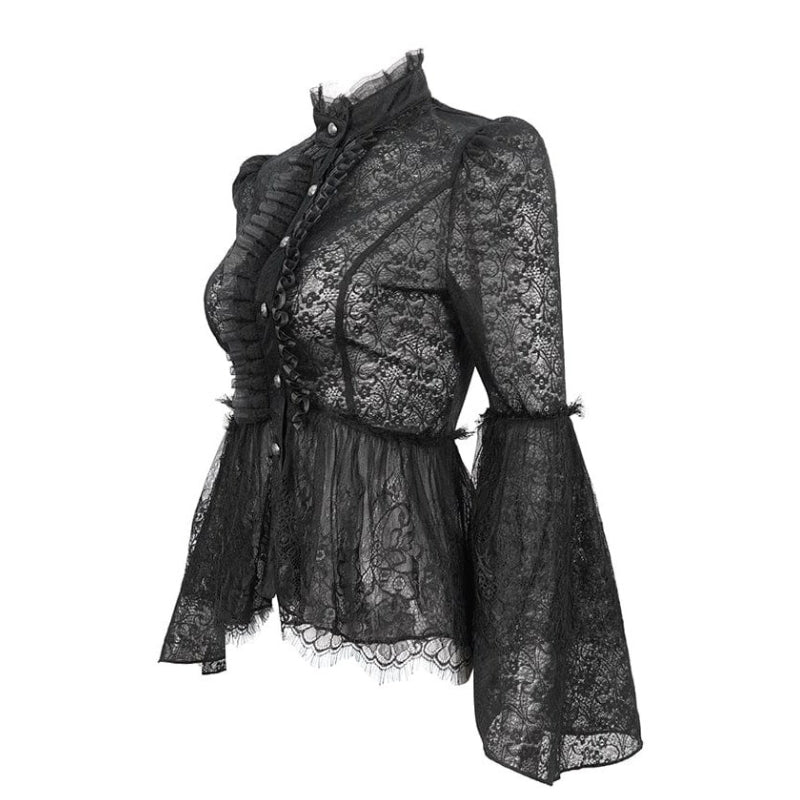 Chemisier femme gothique avec jabot