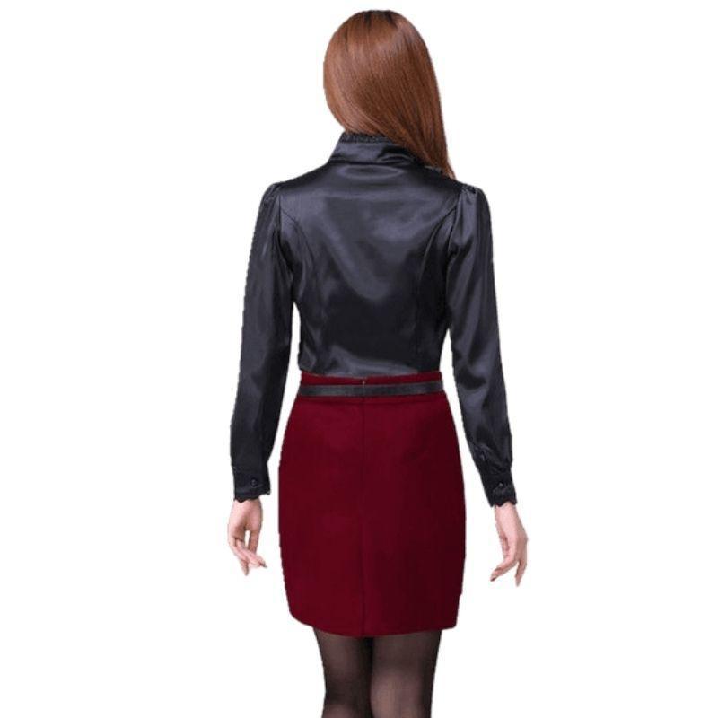 Chemisier noir esprit steampunk
