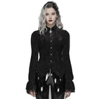 Chemisier steampunk à rayures pour femme