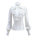 Chemisier victorien blanc de style steampunk