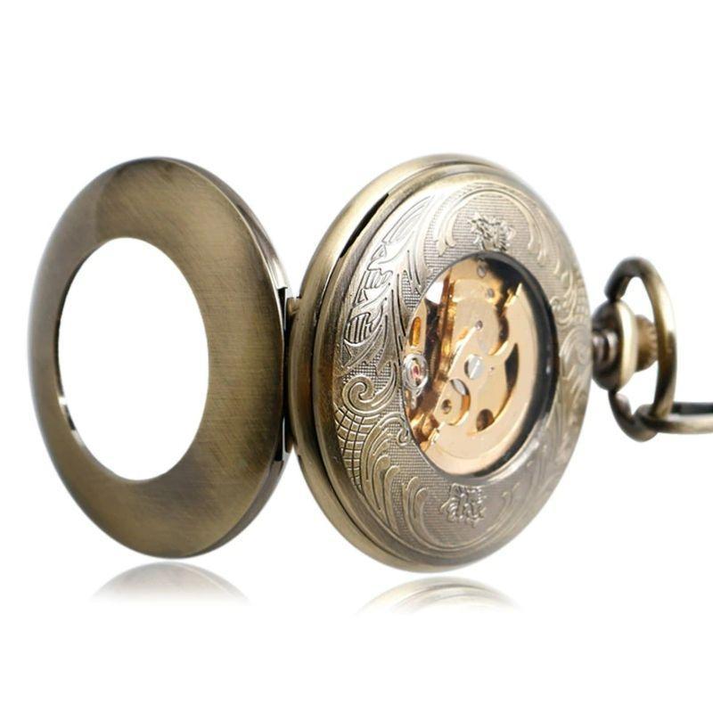 Coffret avec montre de poche steampunk