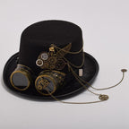 Coiffe avec lunettes au style steampunk