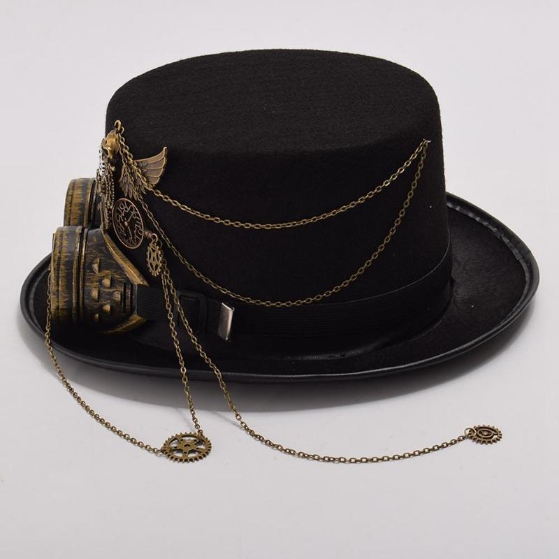 Coiffe steampunk avec lunettes