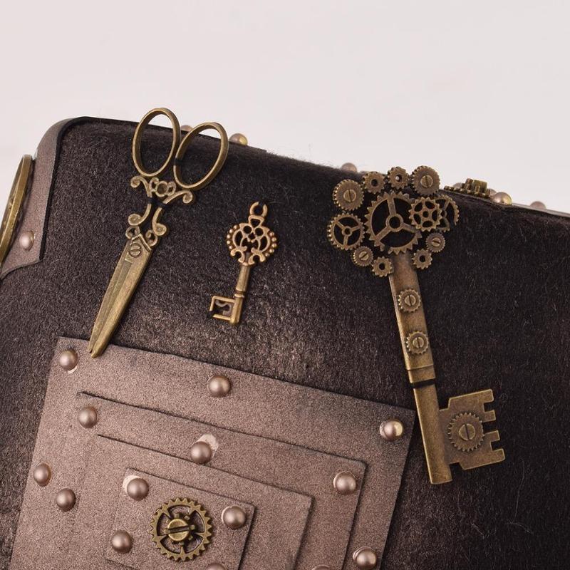 Coiffe steampunk de couleur marron