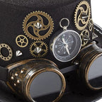 Coiffe steampunk dotée de mécanismes