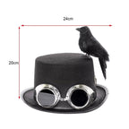Coiffe steampunk ornée d’un oiseau