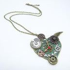 Collier steampunk avec cœur