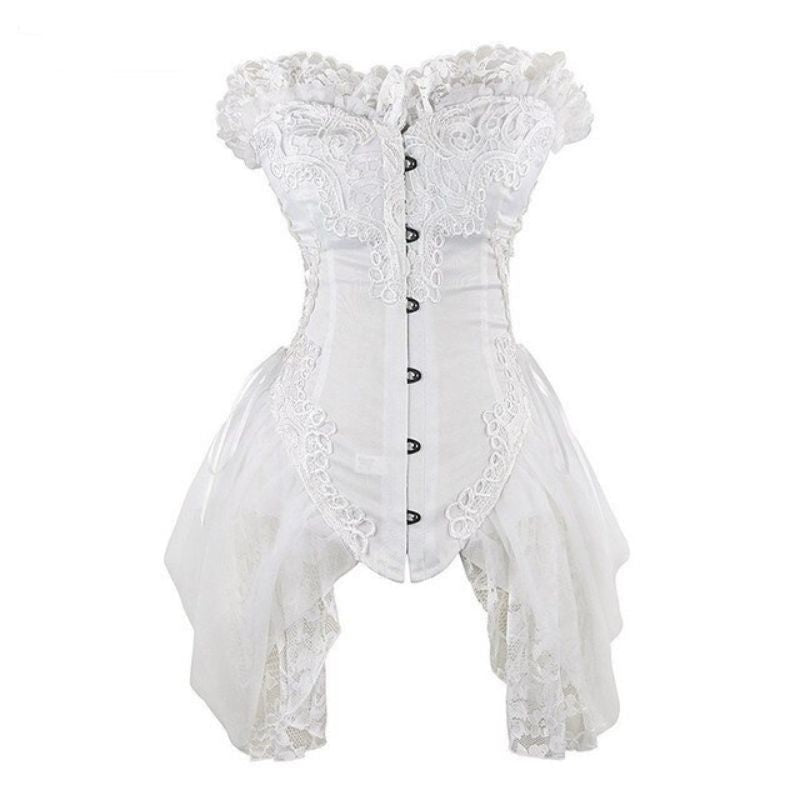 Corset blanc au style victorien