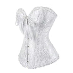 Corset blanc dans un style steampunk