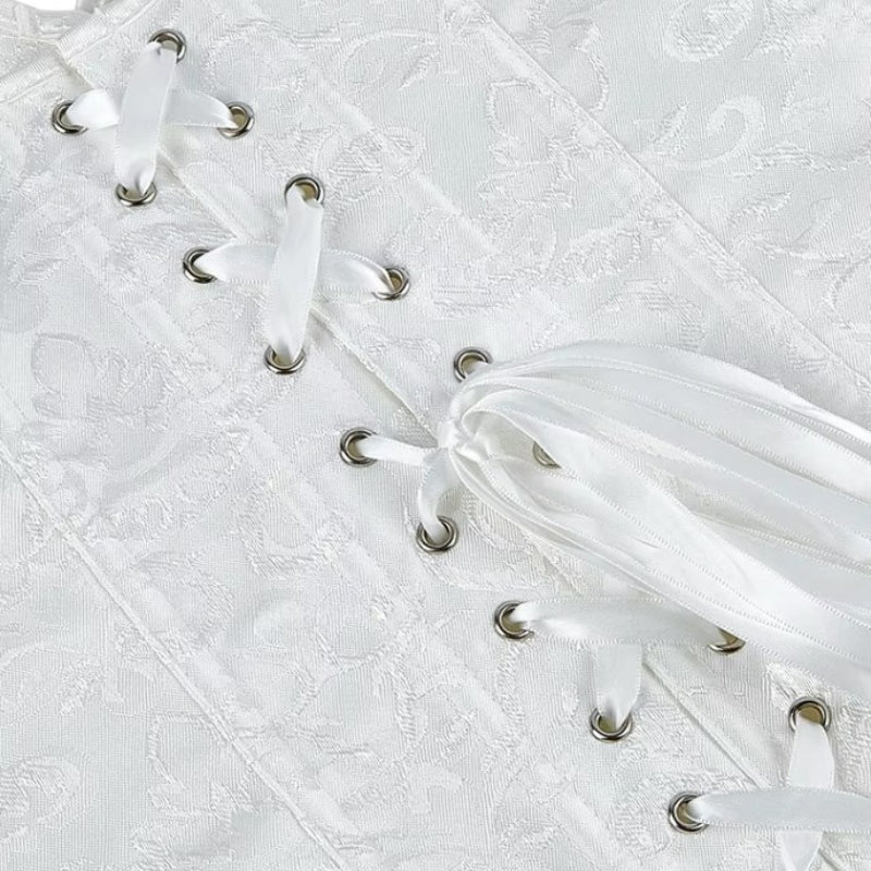 Corset blanc de style steampunk