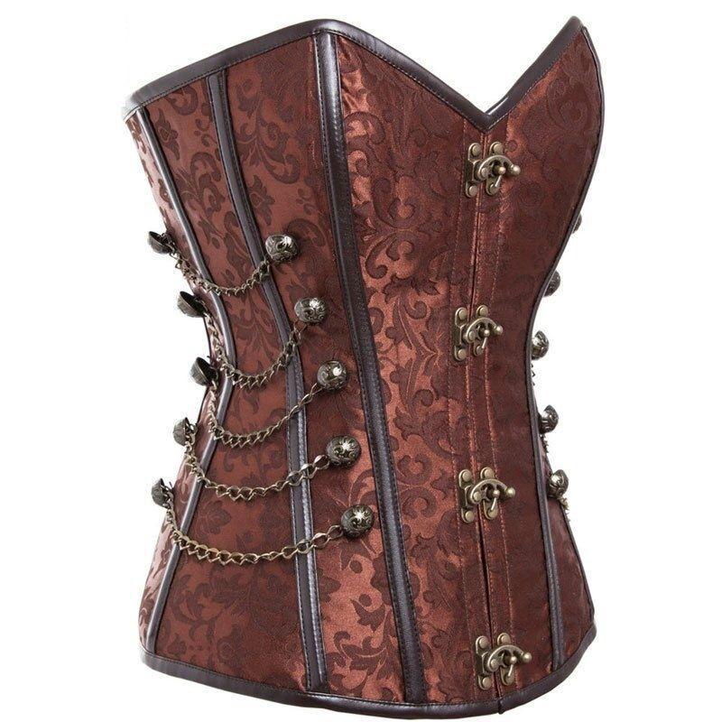 Corset brun d’inspiration steampunk