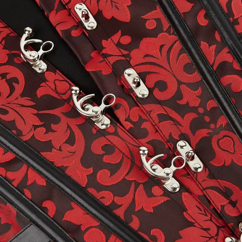 Corset couleur rouge d’inspiration steampunk