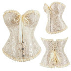 Corset de style steampunk en brocart